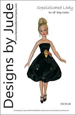 Sophisticated Lady Doll Clothes Sewing Pattern For 18" Kitty Collier Tonner