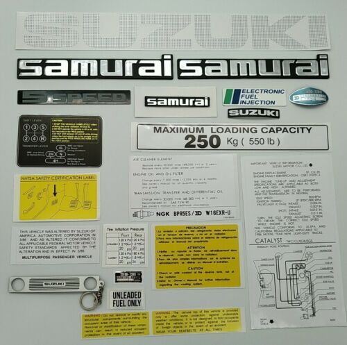 Suzuki Samurai Emblems And Decals (gray)
