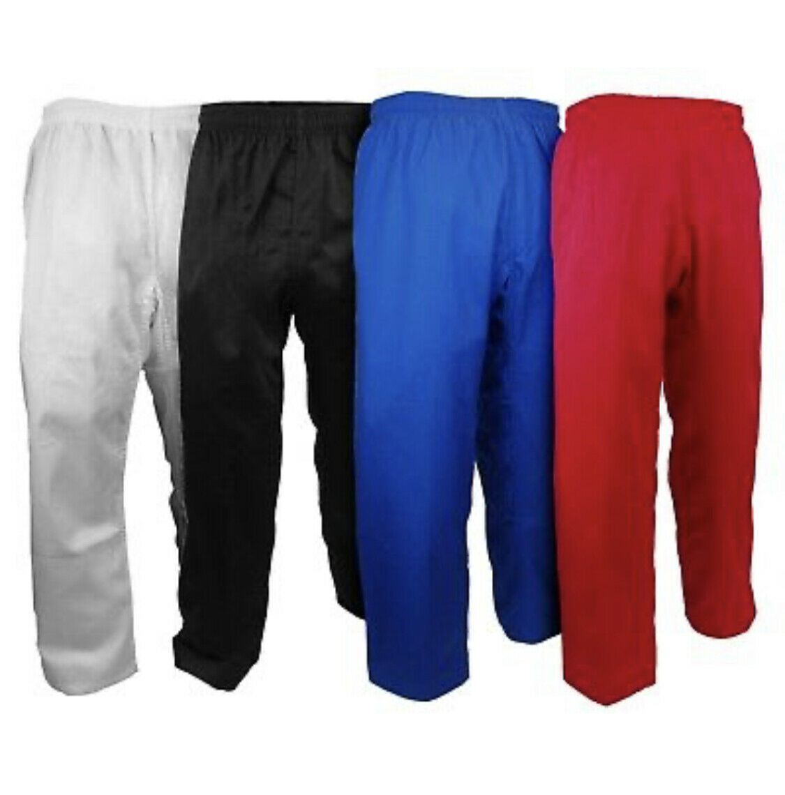 Karate Pants Taekwondo 7.5oz Tkd Kids Adult Gi Pant  Elastic Waist Blend Fabric